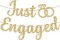 KatchOn, Glitter Gold Just Engaged Banner by KatchOn