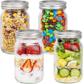 MirthMood 32 OZ Wide Mouth Mason Jars, 4 PACK Glass Mason Jars by LUODA