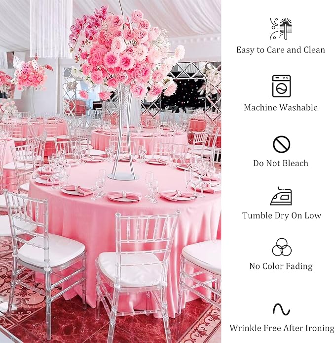 8 Pack Premium Pink Tablecloth - Image 5