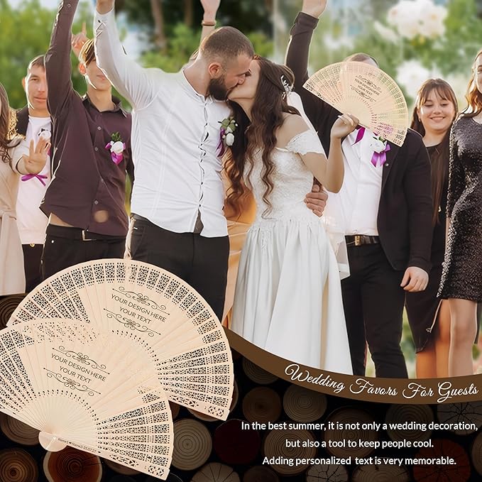 20 PCS Custom Fans Personalized Folding Fans - Image 6