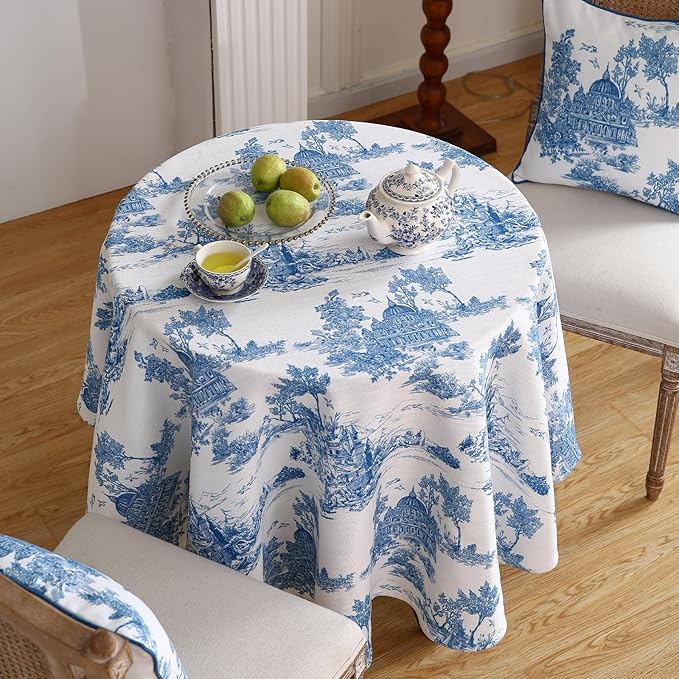 patdrea Designer Cyan Tablecloth - Image 3