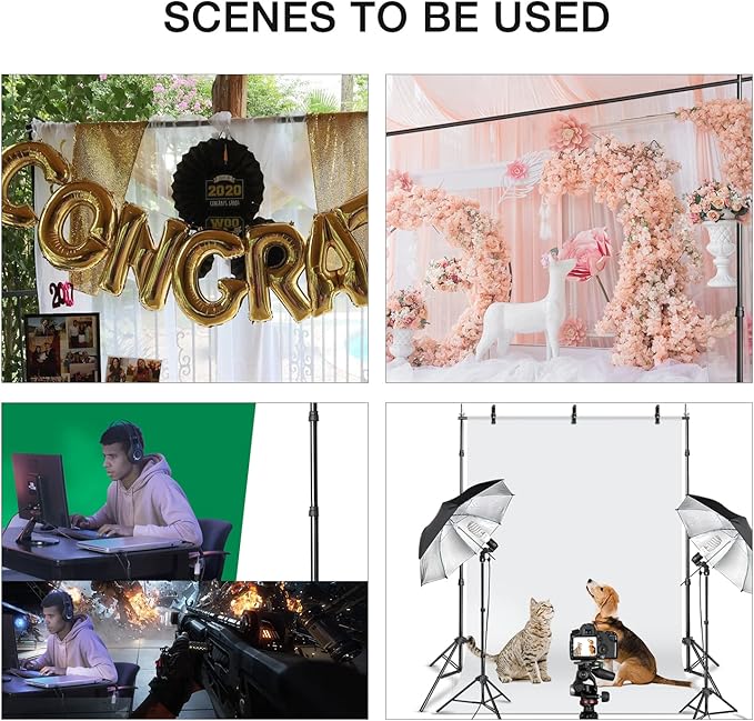 Yesker 8.5X10ft Background Stand Backdrop Support System Kit Photo Video Studio - Image 6