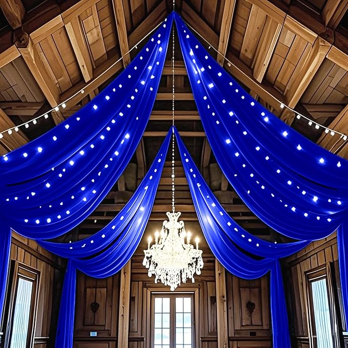 FUHSY Royal Blue Ceiling Drapes - Image 2