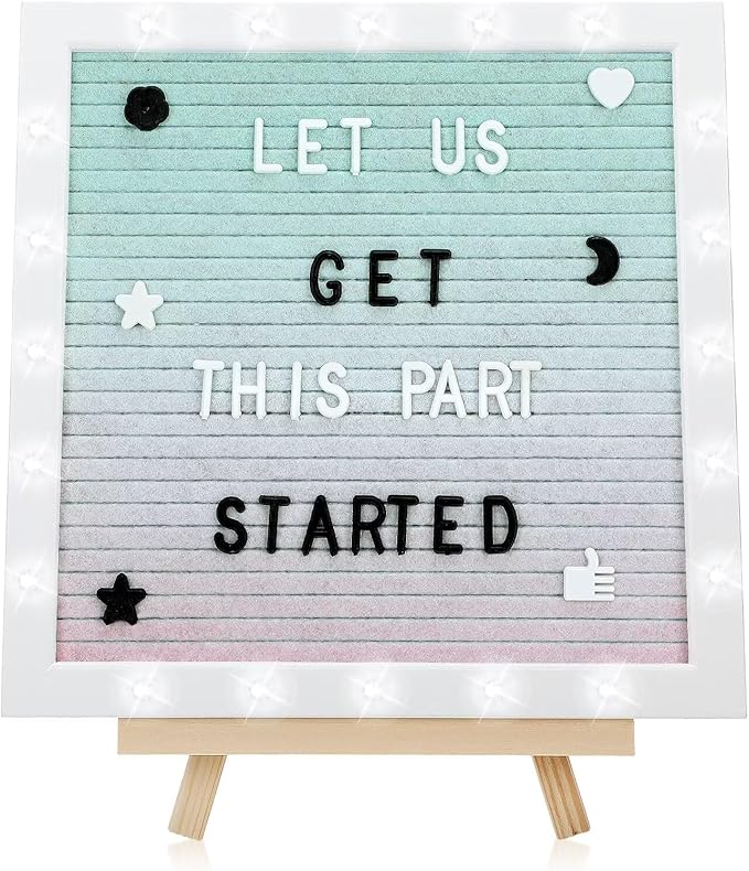 Light up Changeable Felt Letter Board Sign by ANPHSIN