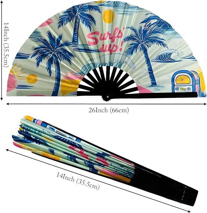 Large Folding Rave Fan Boots On The Ground Hand Fan Clacking Fans - Image 2