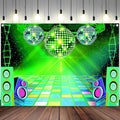 Dance Party Backdrop Retro 80s 90s Theme Stage Dance Ball Music Birthday Party by MERCHR