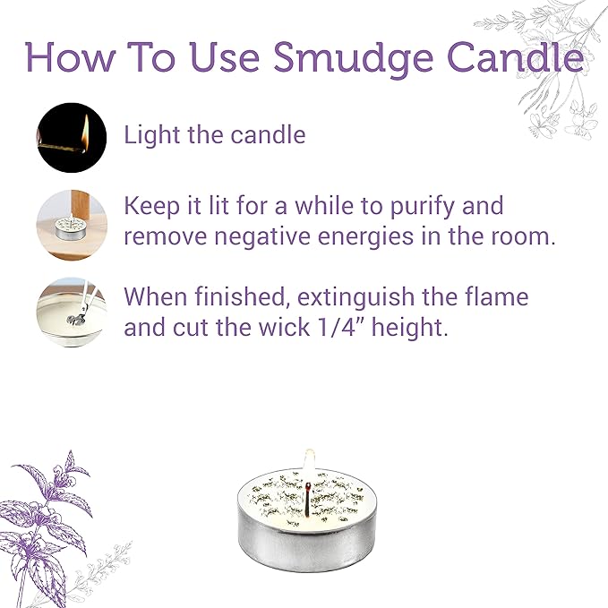 SOUL STICKS 12 Pack Little Smudgies Tealight Candles Smudge Candle - Image 5