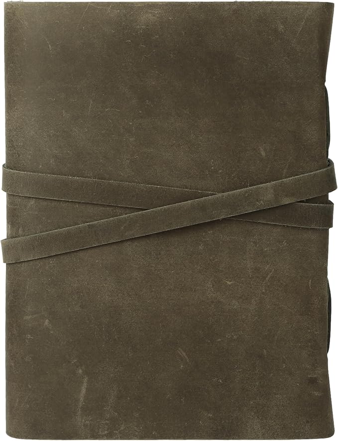 Leather Journal with Lined and Unlined Deckle Edge Paper 8x6 inch and Vintage - Image 8