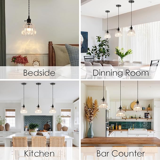 Vintage Black Rechargeable Pendant Light - Image 5