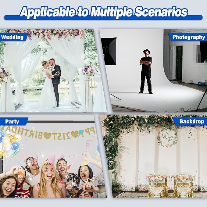 Pipe and Drape Backdrop Stand 10ftx10ft Adjustable Background Support System - Image 6