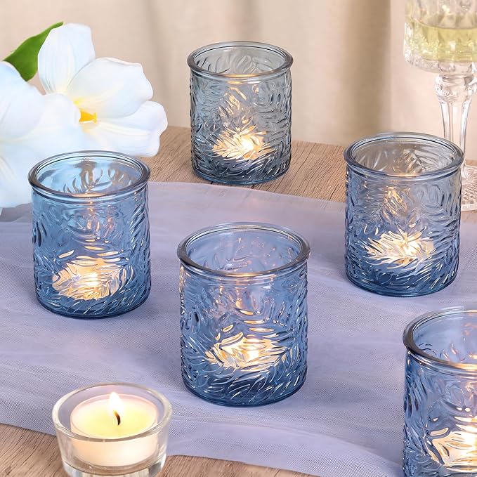 24 pcs Blue Votive Candle Holders, Tea Light Candle Holder - Image 6