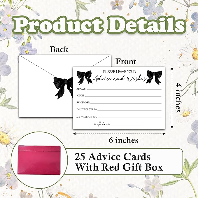 Advice And Wishes Cards, Bride And Groom, New Parents, Bridal Shower, Baby - Image 2