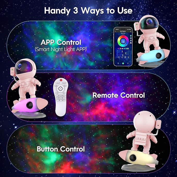 FlyEagle Astronaut Galaxy Projector, Star Nebula Projector - Image 4