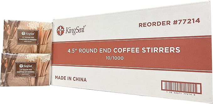 10, Stir Sticks, Waxing Sticks, Popsicle Sticks, 4.5 Inches, Round End by KingSeal