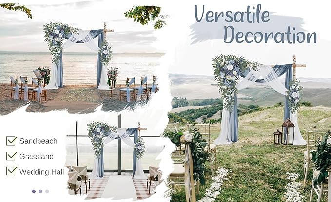 Wedding Arch Flowers with Drapes Kit - Image 6