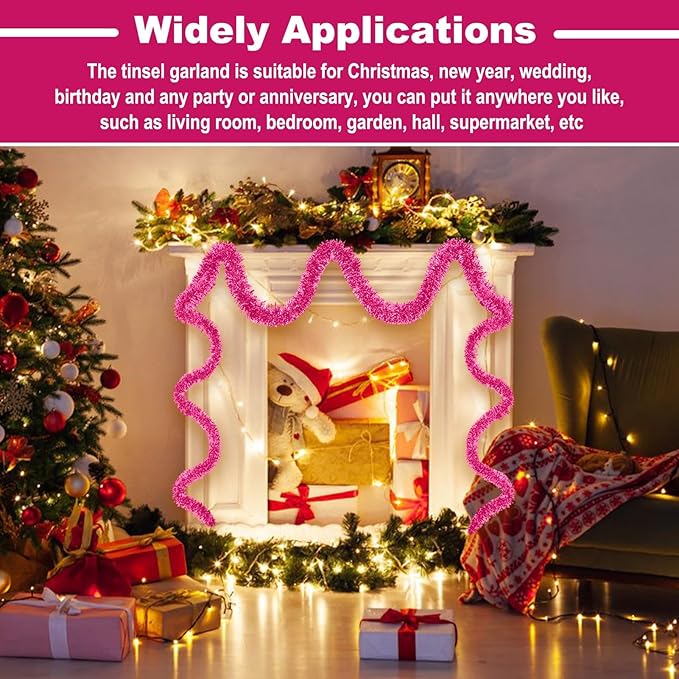 25 Feet Metallic Twist Tinsel Garland - Image 4