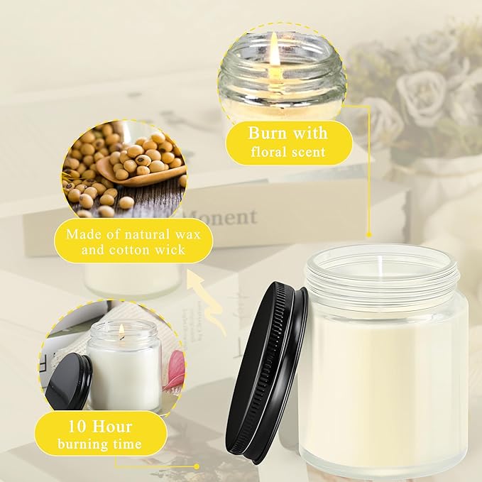 ACITHGL 36 Pcs 4oz Mini Mason Jar Candles Small Scented Candles Bulk - Image 5