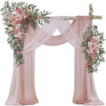 Wedding Arch Flowers with Drapes Kit by WEDFLOR