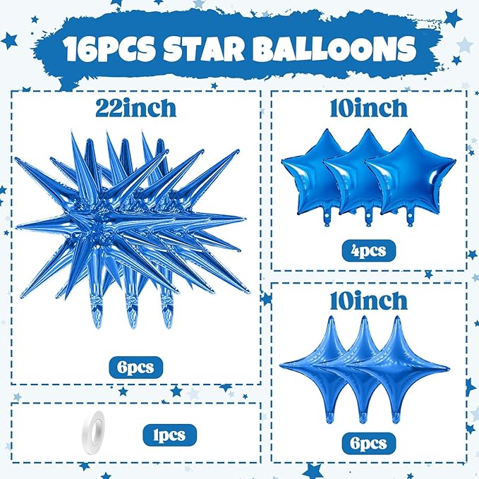 Blue Star Balloon - Image 2