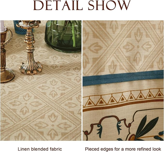 patdrea Designer French Rectangular Tablecloth, Decor Tables Covers - Image 4