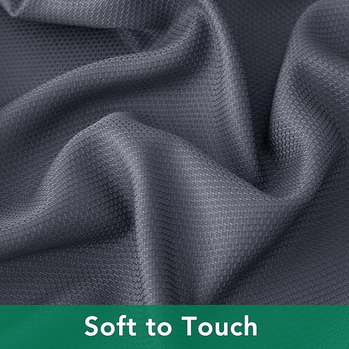 Biscaynebay Textured Fabric Round Tablecloths 108", Dark Grey Water Resistant - Image 8