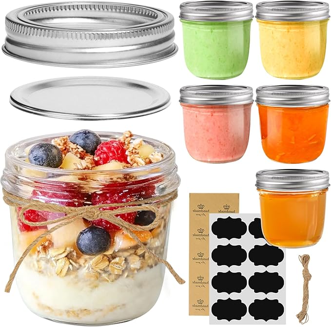 ComSaf Wide Mouth 8 oz Mason Jars by ComSaf