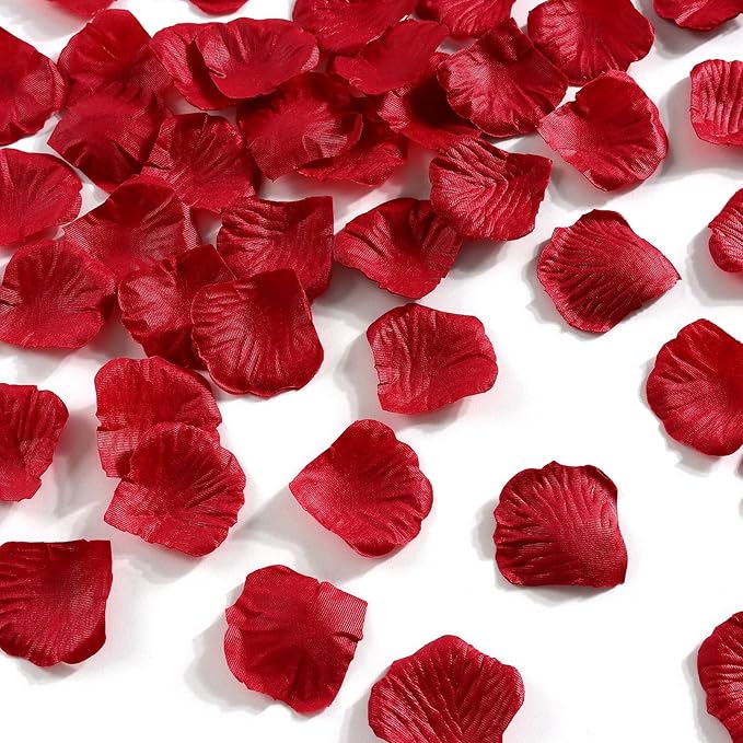 1000 Pcs Red Rose Petals Artificial Silk Flower Petals Romantic Decorations - Image 8