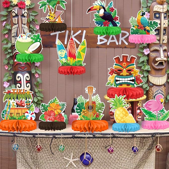 Hawaiian Luau Party Decorations Set: Aloha Theme Table Decoration - Image 4