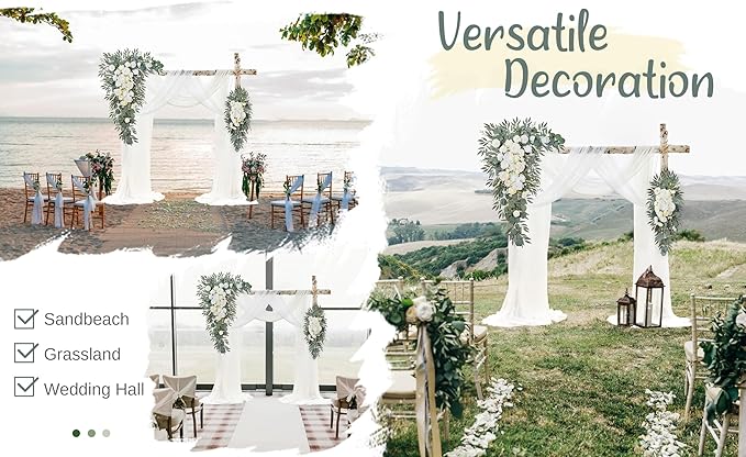 Wedding Arch Flowers with Drapes Kit - Image 6