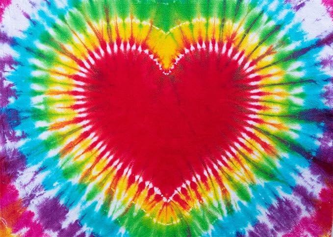 Hippie Backdrop 5x4ft 60s 70s Backgrounds Tie Dye Theme Party Decorations by Unknown