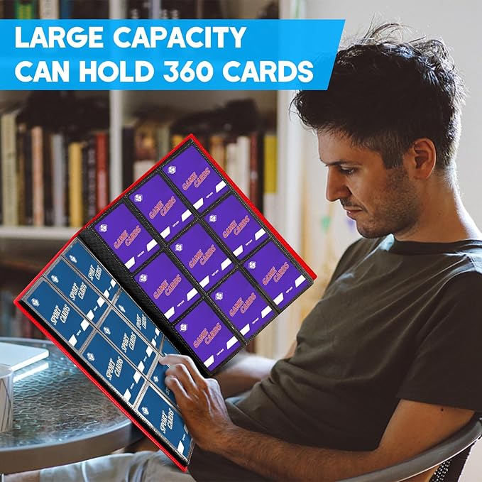 Trading Card Binder 9 Pocket, 360 Pockets Collectible Trading Card Album - Image 7