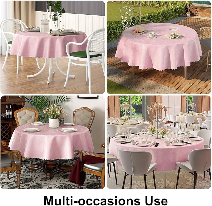 Smiry Rectangle Table Cloth, Waterproof Heavy Duty Vinyl Tablecloths, Wipeable - Image 7