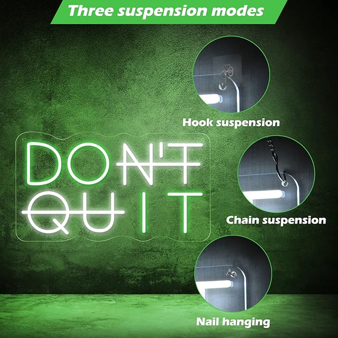Don't Quit LED Neon Sign for Wall Decor, DO IT Neon Lights Party Decorations - Image 5