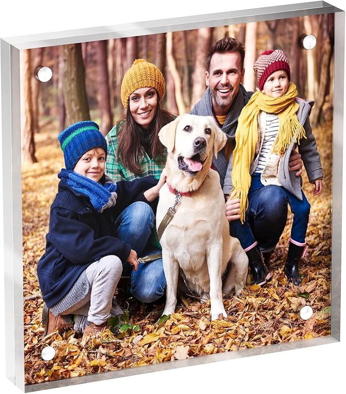 4x4 Acrylic Picture Frame 1 Pack, Desktop Display Decor Gift by Neatsure