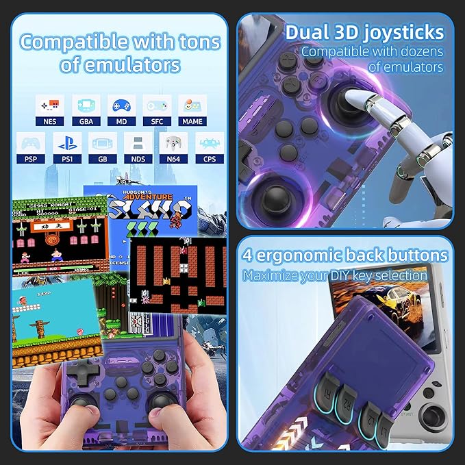 R40S PRO Retro Gaming Console, 30000+ HD Games Handheld Game Console, 3800mAh - Image 3