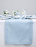 Solino Home Linen Sky Blue Table Runner 144 Inches Long by SolinoHome