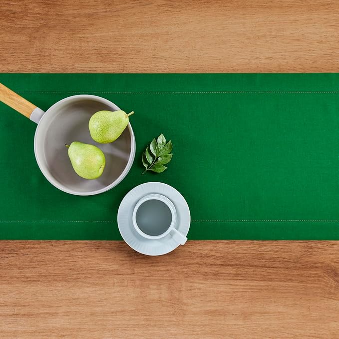 Solino Home Linen Garden Green Table Runner 144 Inches Long - Image 4