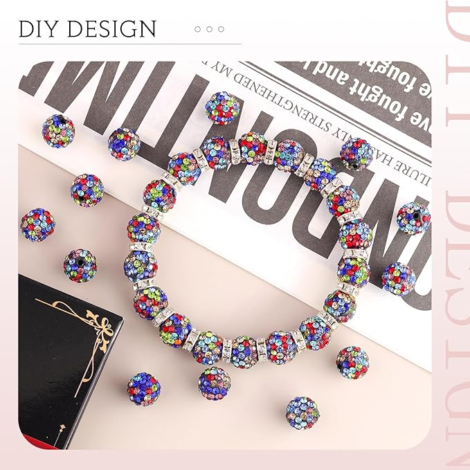200pcs 10mm Black Mixed Rhinestone Beads - Image 4