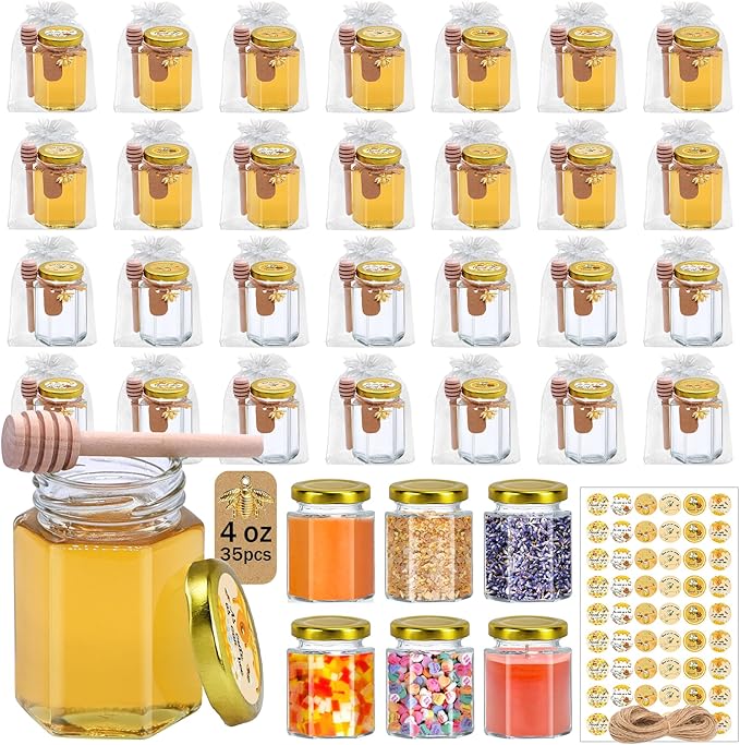 Aliggbent 35 Pack Small Honey Jars by AliggbentGoodChoice