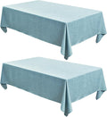 Fitable Textured Linen Tablecloths 2 Pack, Waterproof Fabric Rectangle Table by Fitable