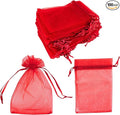 Super Z Outlet 100 Pack 5x7 Inch Mini Sheer Drawstring Organza Transparent Bags by SuperZOutlet