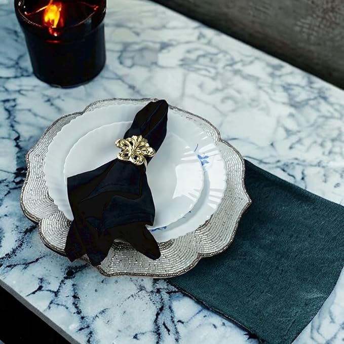 12-Pack Gold Napkin Rings - Image 2