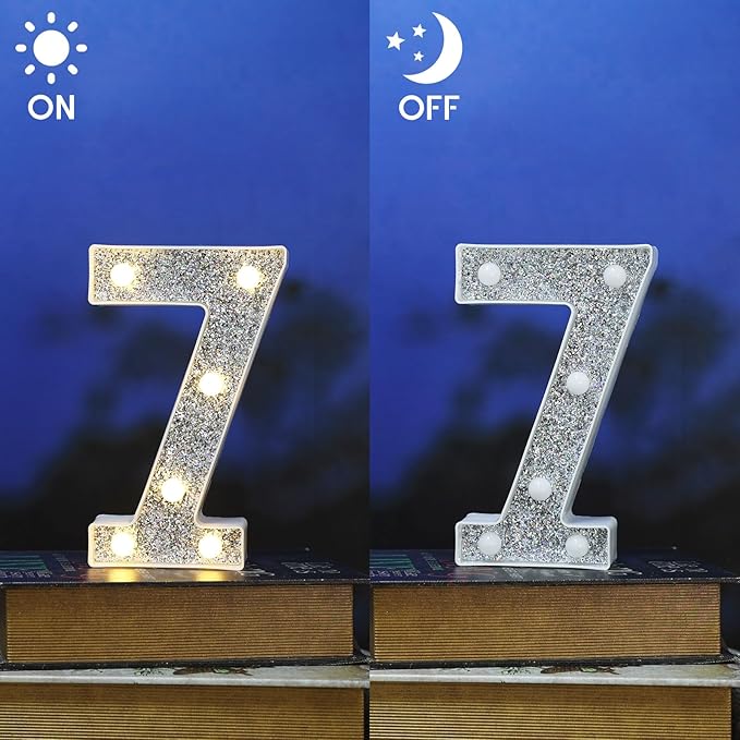 Marquee Light Letters for Table Decorations, Glitter Light Up Signs for Prom - Image 2