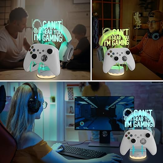 Headphone Controller Stand Light up, 16 Colors 3D LED Lights Headset Gamepad - Image 3