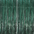 2 Pack Retro Green Foil Fringe Backdrop Curtains, Tinsel Streamers Party by Voircoloria