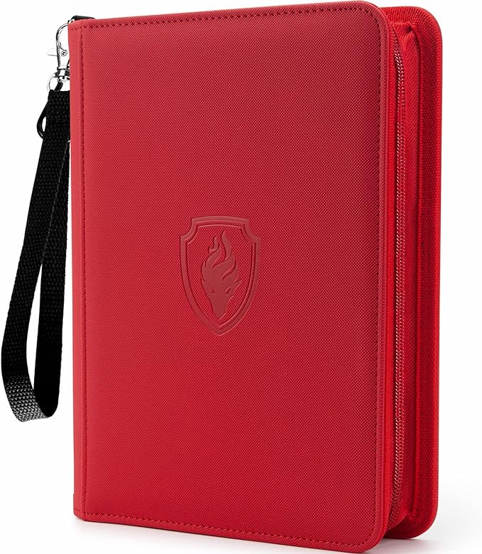 4 Pocket Card Binder for 320 Cards, Fabmaker Premium Zip Trading Card Binder by Fabmaker