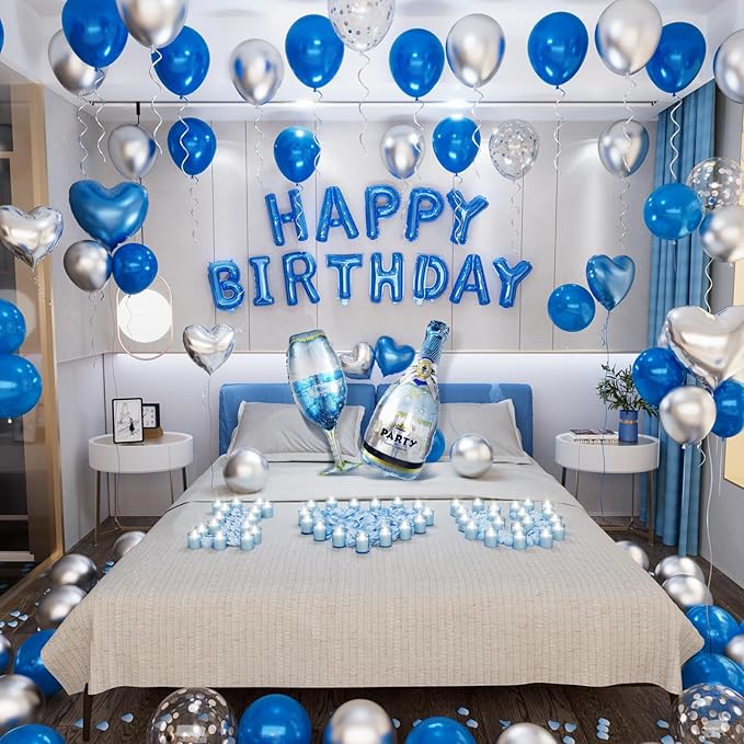 Blue Happy Birthday Decorations by Bonropin
