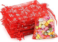 jijAcraft 4x6 Inch Christmas Organza Bags by jijAcraft