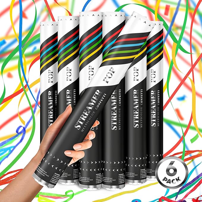 16" STREAMERS Confetti Cannons by JAPJA