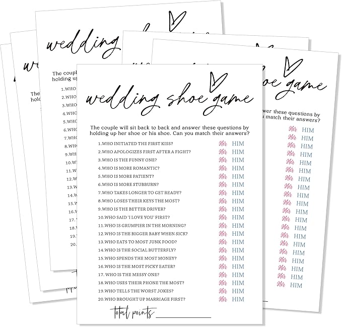 Fun Wedding Games Set by Unknown